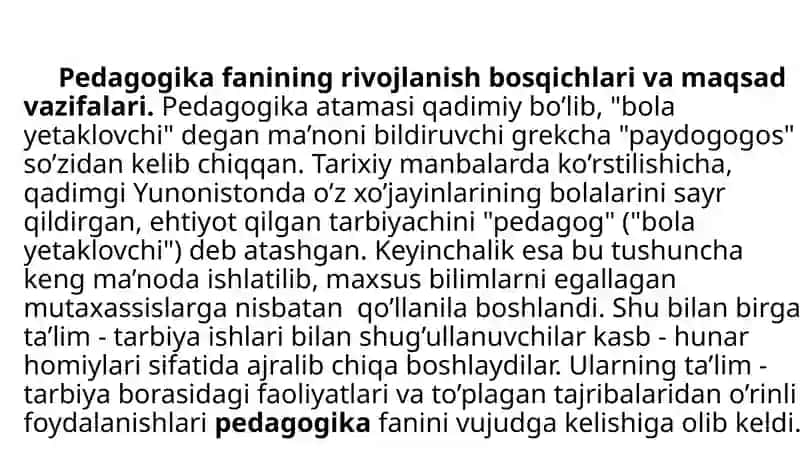 PEDAGOGIKA FANINING MAQSAD VA VAZIFALARI 3
