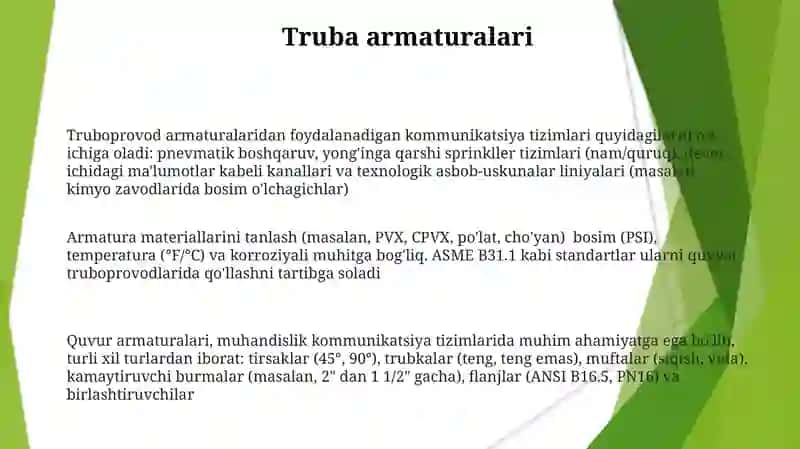 Muhandislik kamunikatsiyalarida ishlatiladigan armaturalar 3