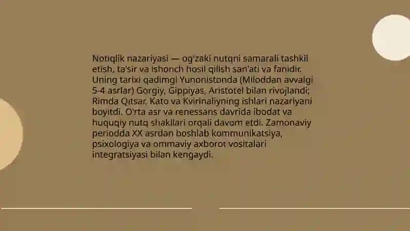 Notiqlik nazariyasining vujudga kelishi 3