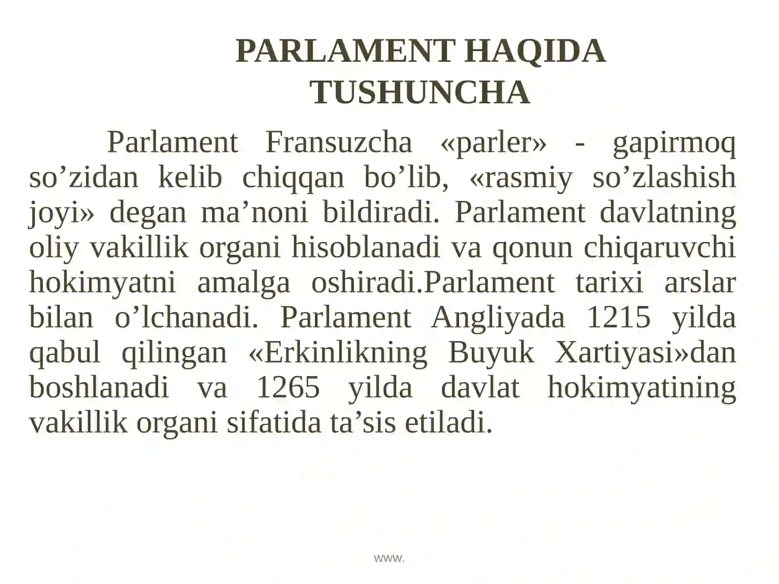 Parlament tizimi 3