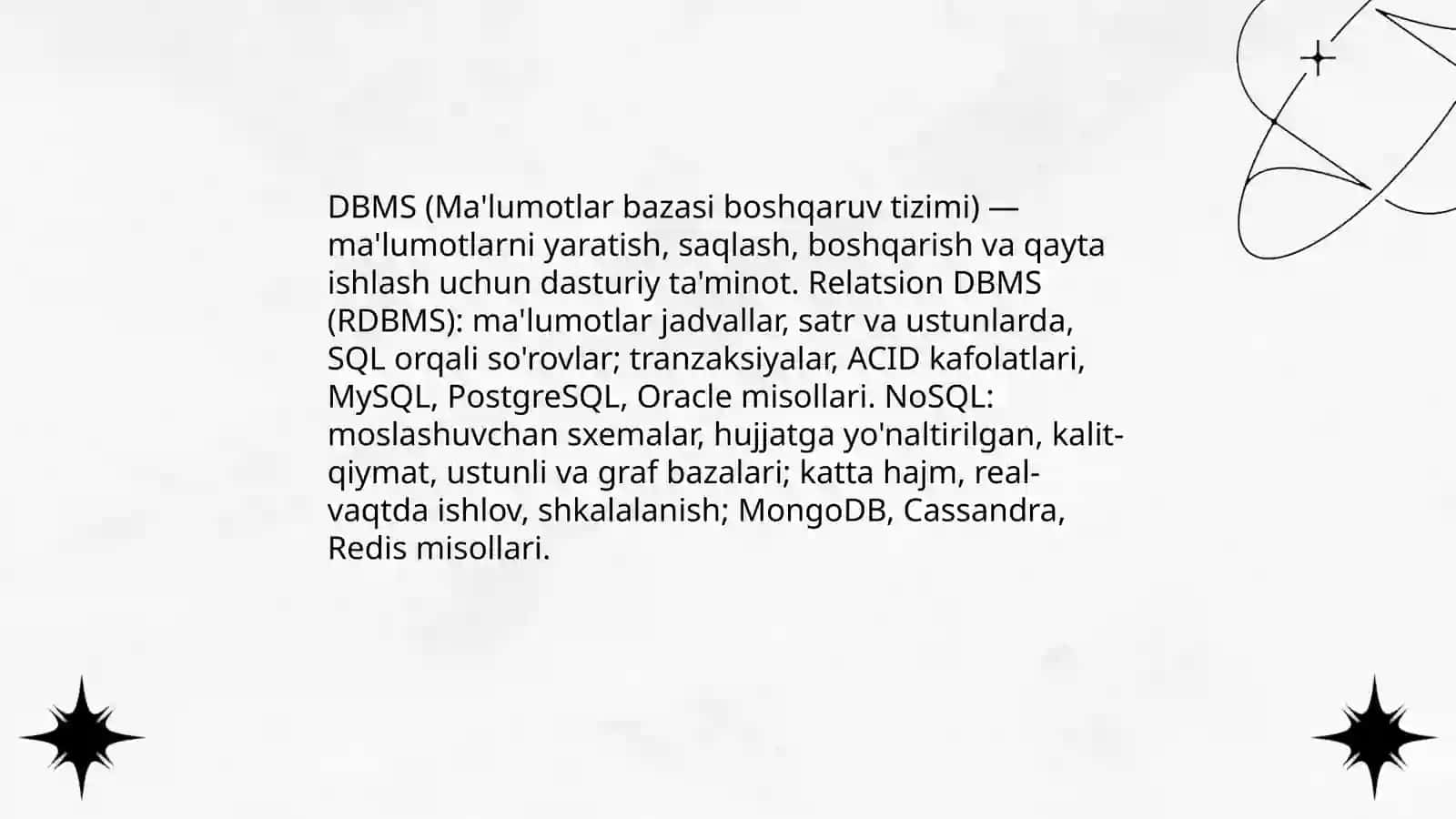 DBMS dasturlari va ulardan foydalanish 3