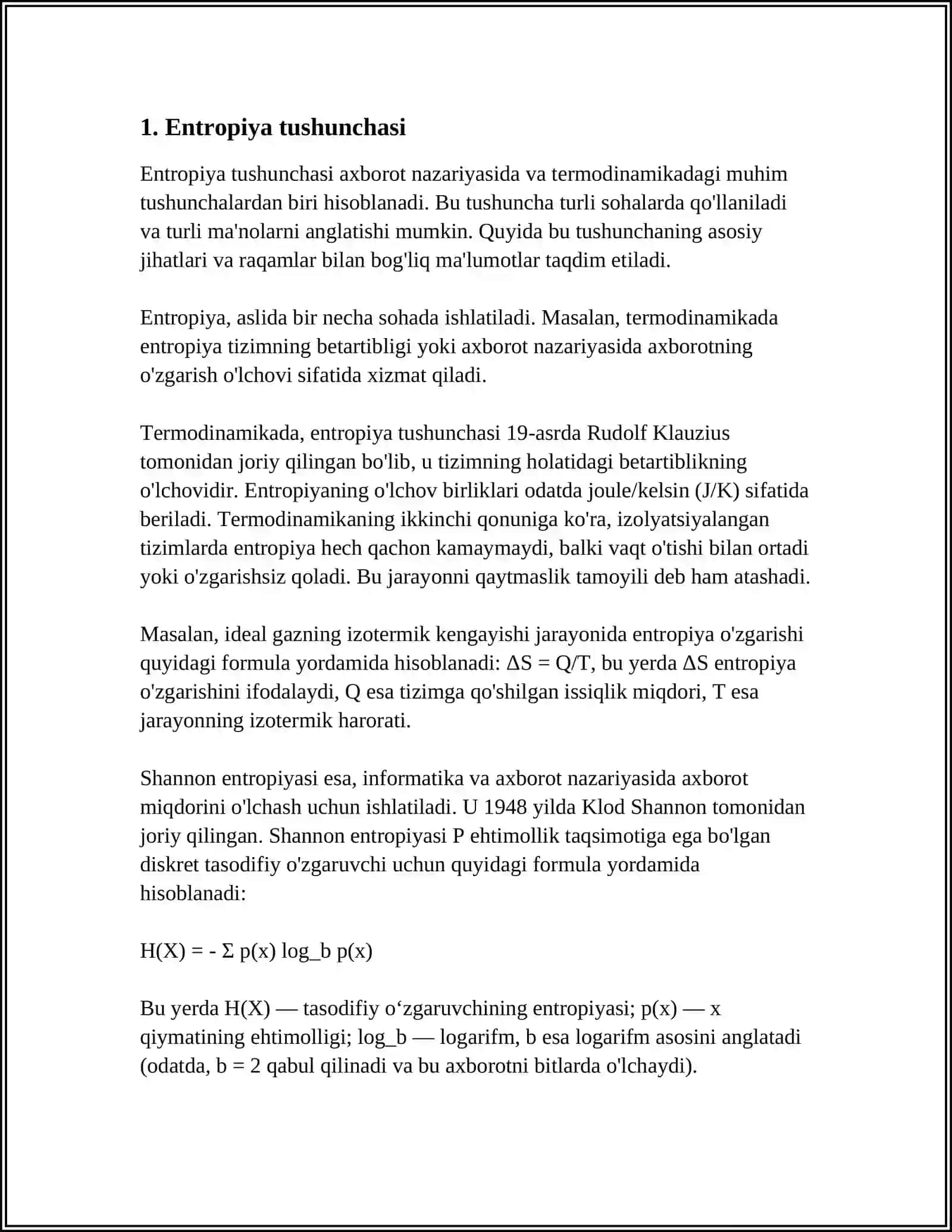 ENTROPIYA VA EKOLOGIYA 3
