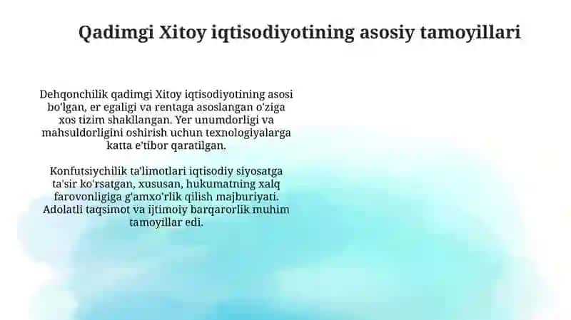 Qadimgi Xitoydagi iqtisodiy gʻoyalar 3