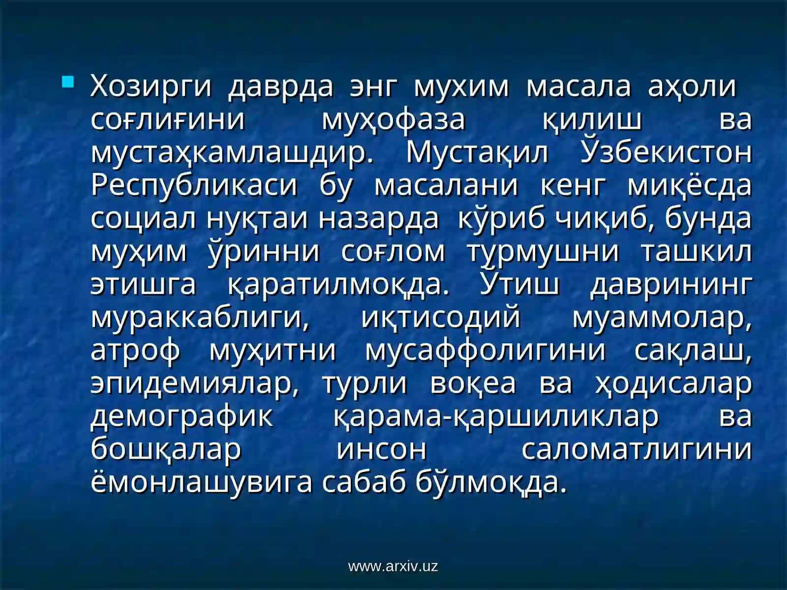 Инсон саломатлиги ва зарарли одатлар 3
