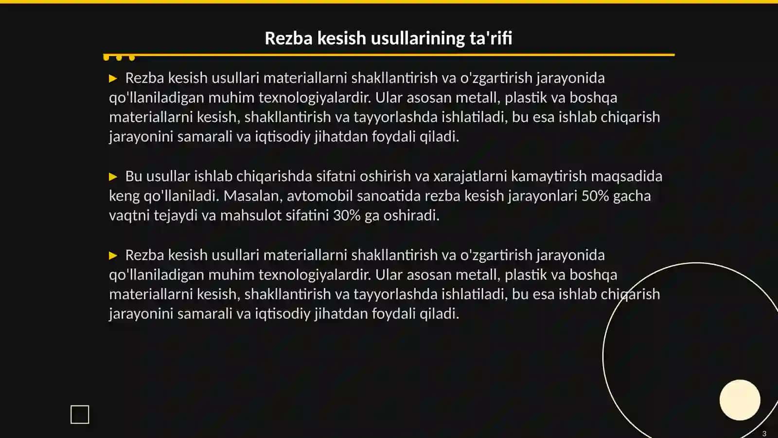 Rezba kesish usullari 3