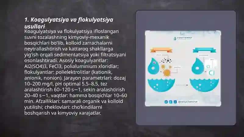 Ifloslangan suvni tozalash 3