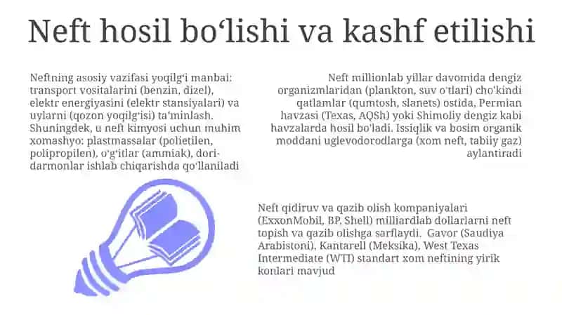 Neft hosil boʻlishi va kashf etilishi 3