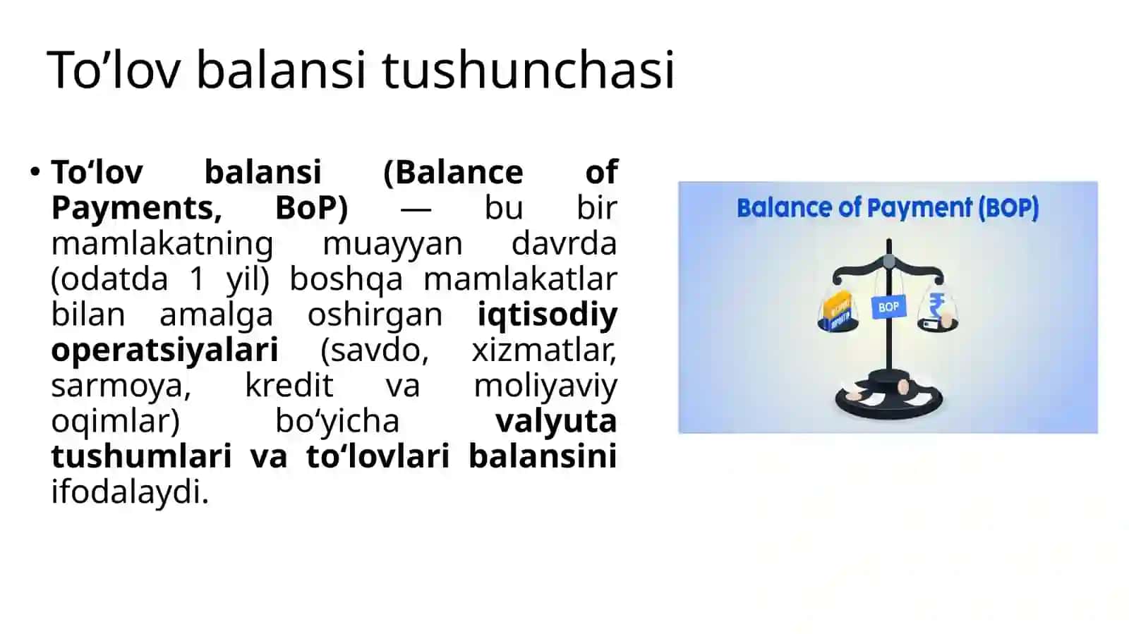 To’lov va hisob kitoblar balansi (1-qism) 3