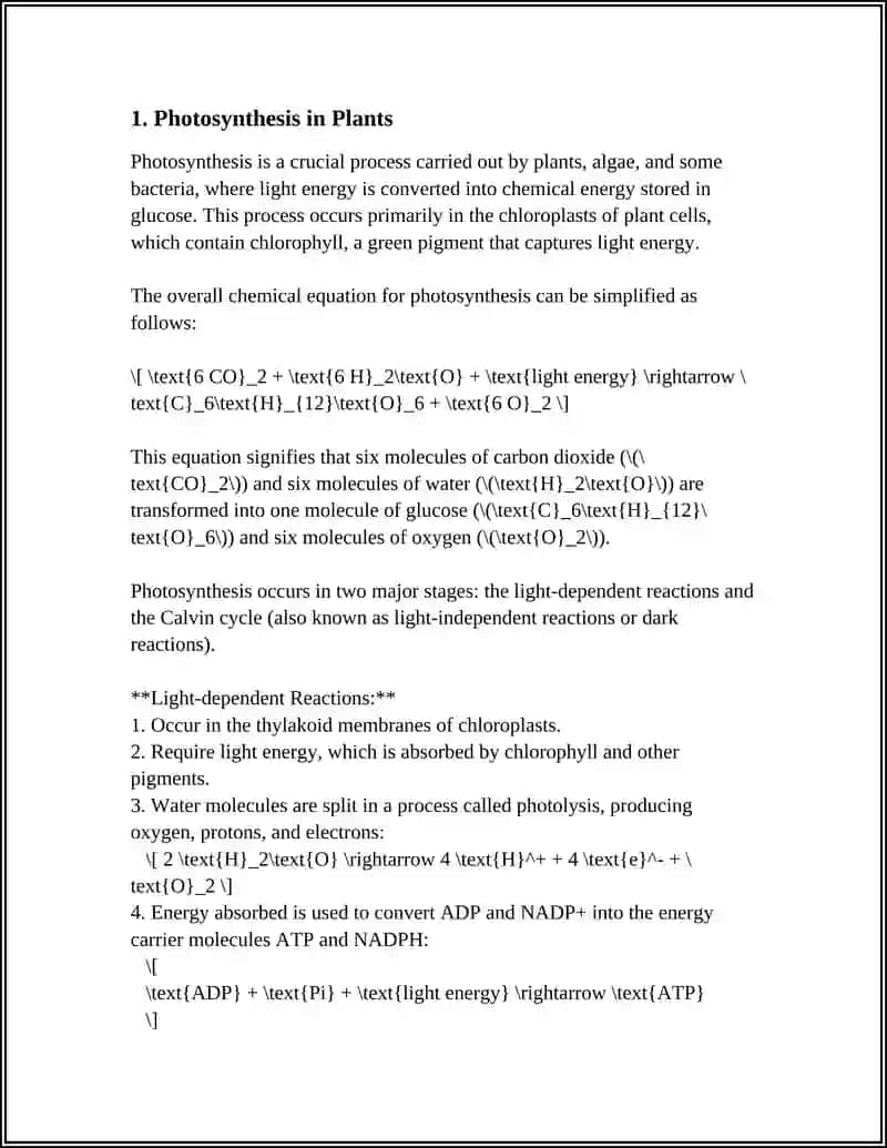 Photosynthesis in Plants 3