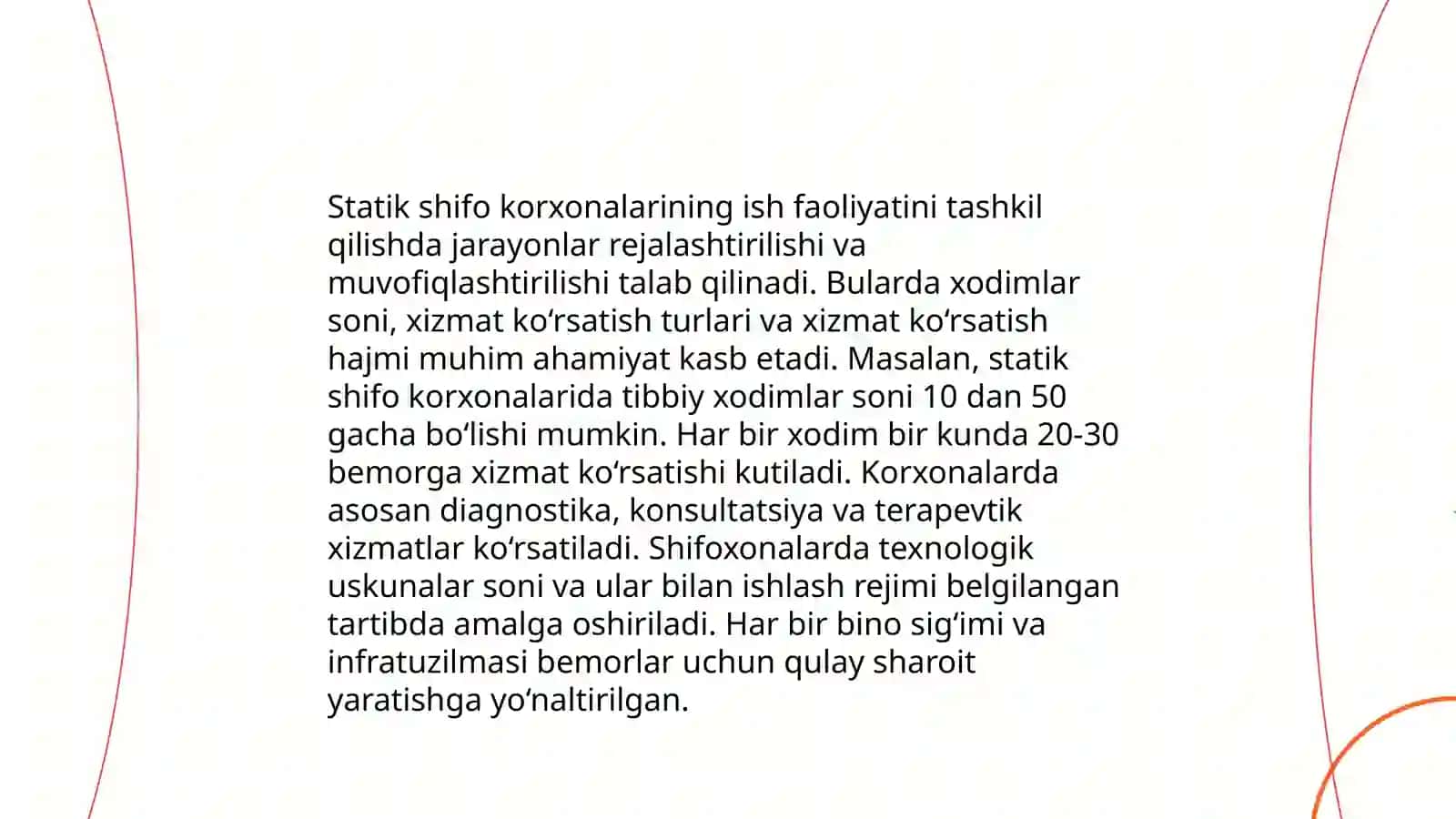 Statsionar muassasalarining ish faoliyatini tashkil qilish 3