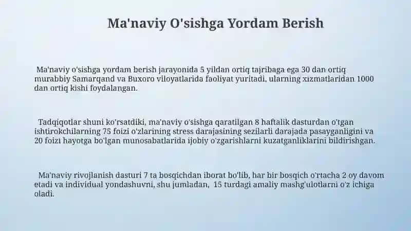 Ma'naviy O'sishga Yordam Berish 3