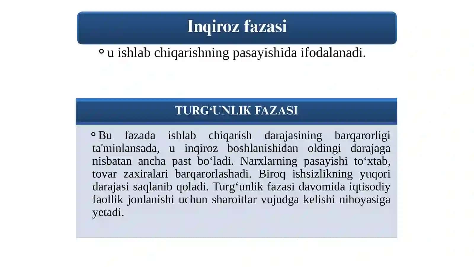 IQTISODIYOTNING SIKLLILIGI VA MAKROIQTISODIY BEQARORLIK 3
