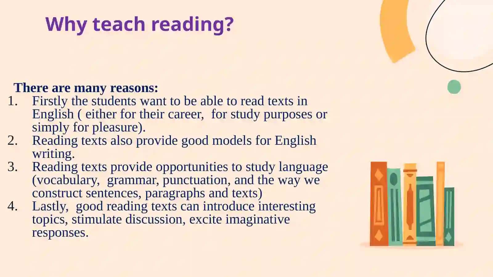 Reading as a goal and means of ELTE 3