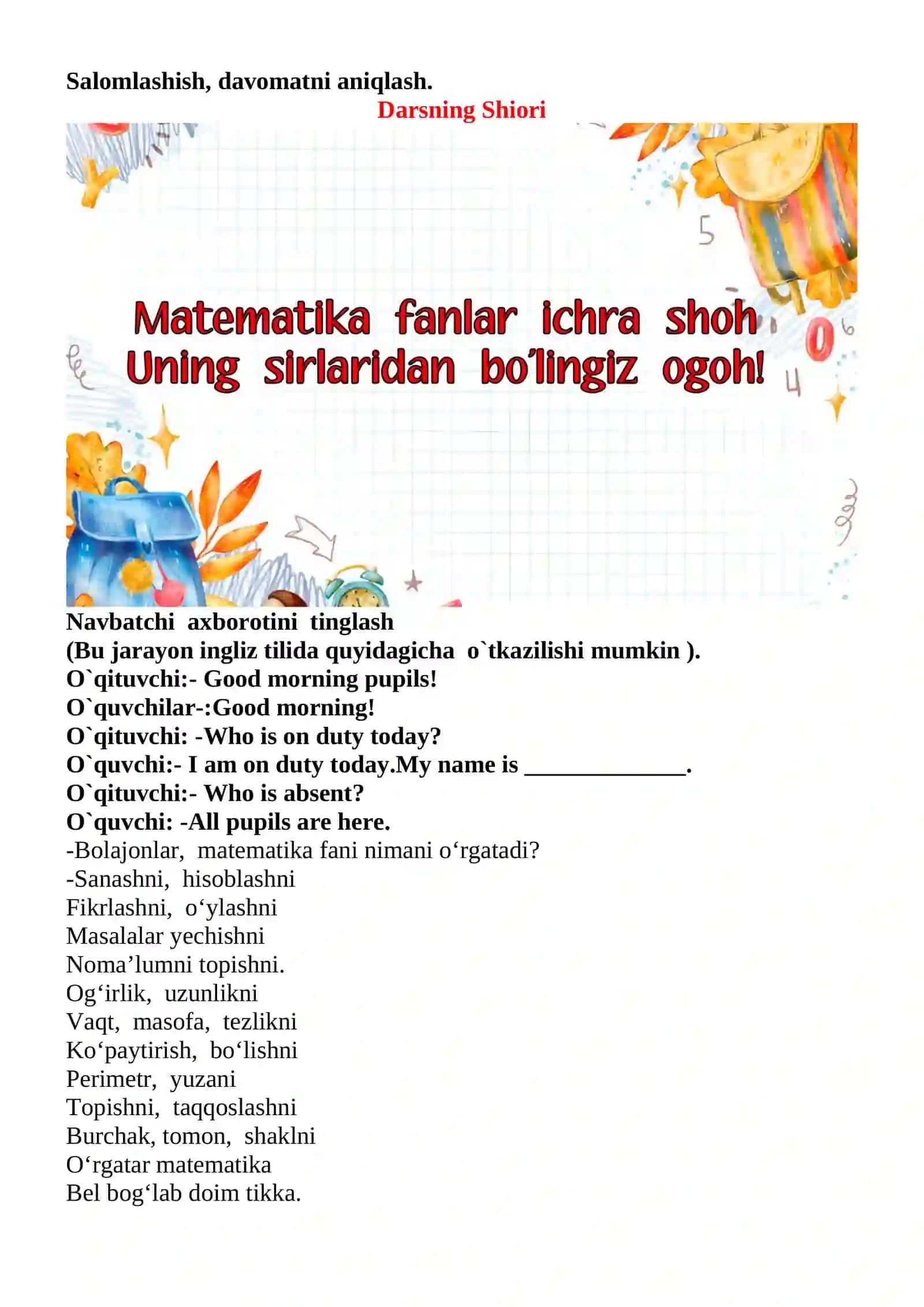 Sonni 9 ga bo‘lish mavzusida 2-sinf matematika fanidan dars ishlanmasi 3