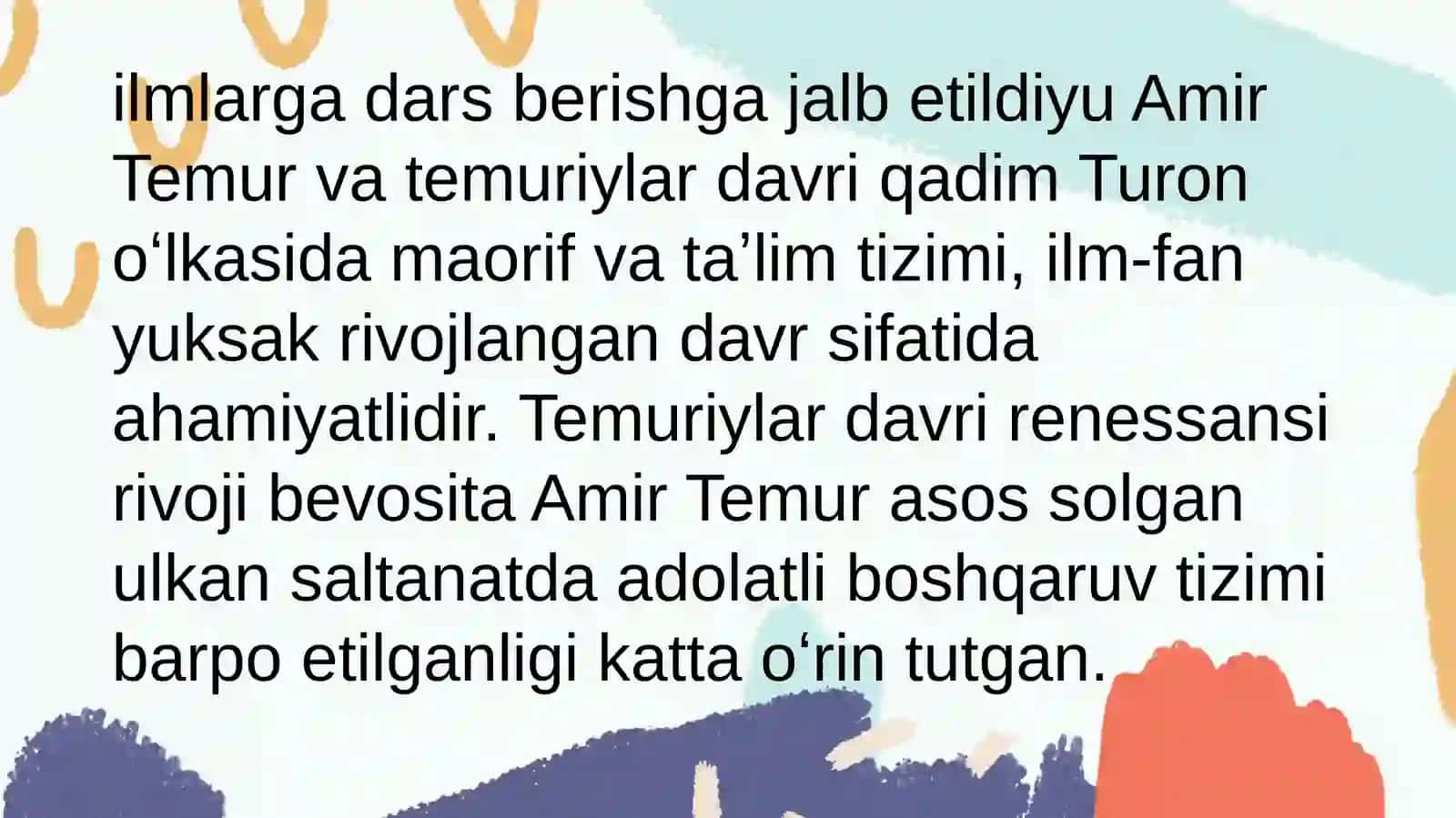 Temuriylar davri ilm fanida tilshunoslikka eʼtibor berilishi 3