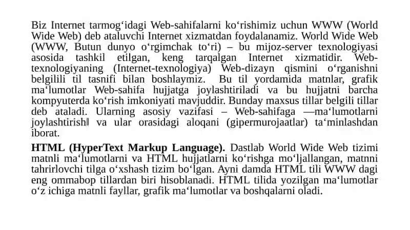 Webilovalarni ishlab chiqish asosiy tushunchalari 3