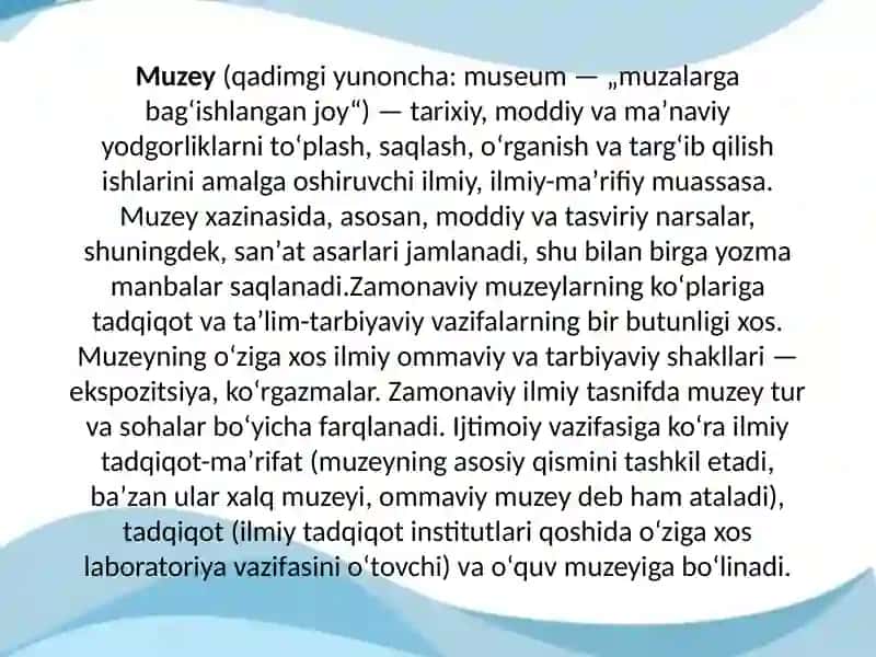 Oʻrta Osiyoda muzeylarning shakllanishi 3