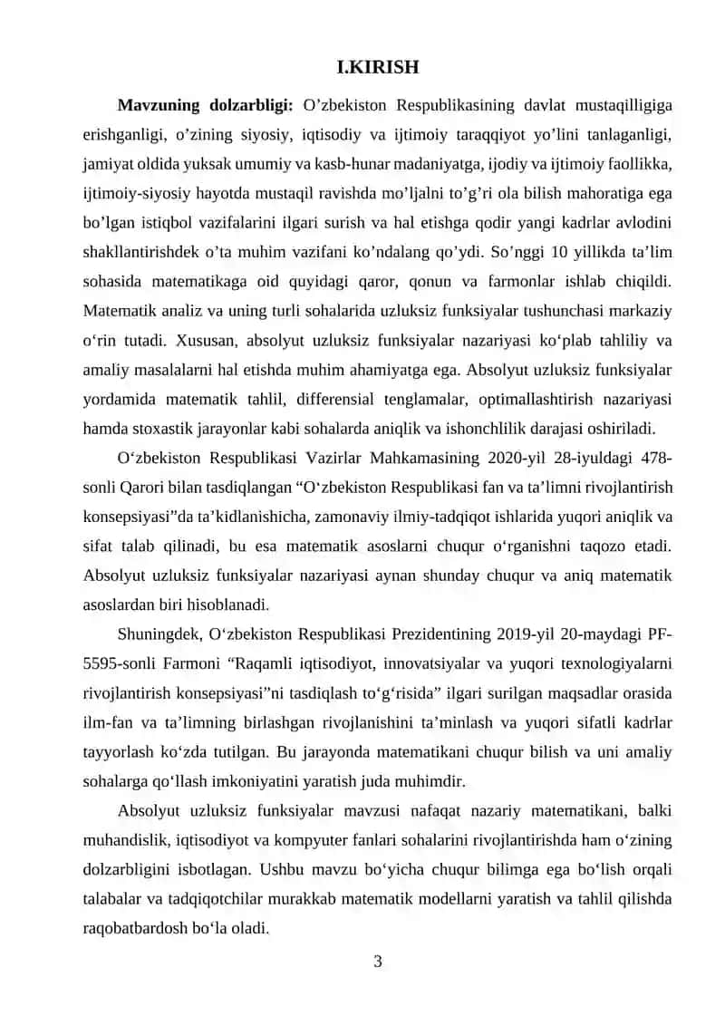 Absolyut uzluksiz funksiyalar 3