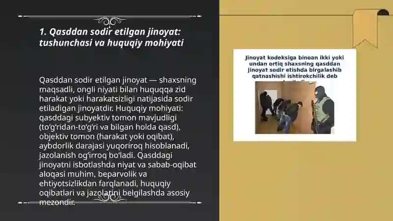Qasddan sodir etilgan jinoyat 3