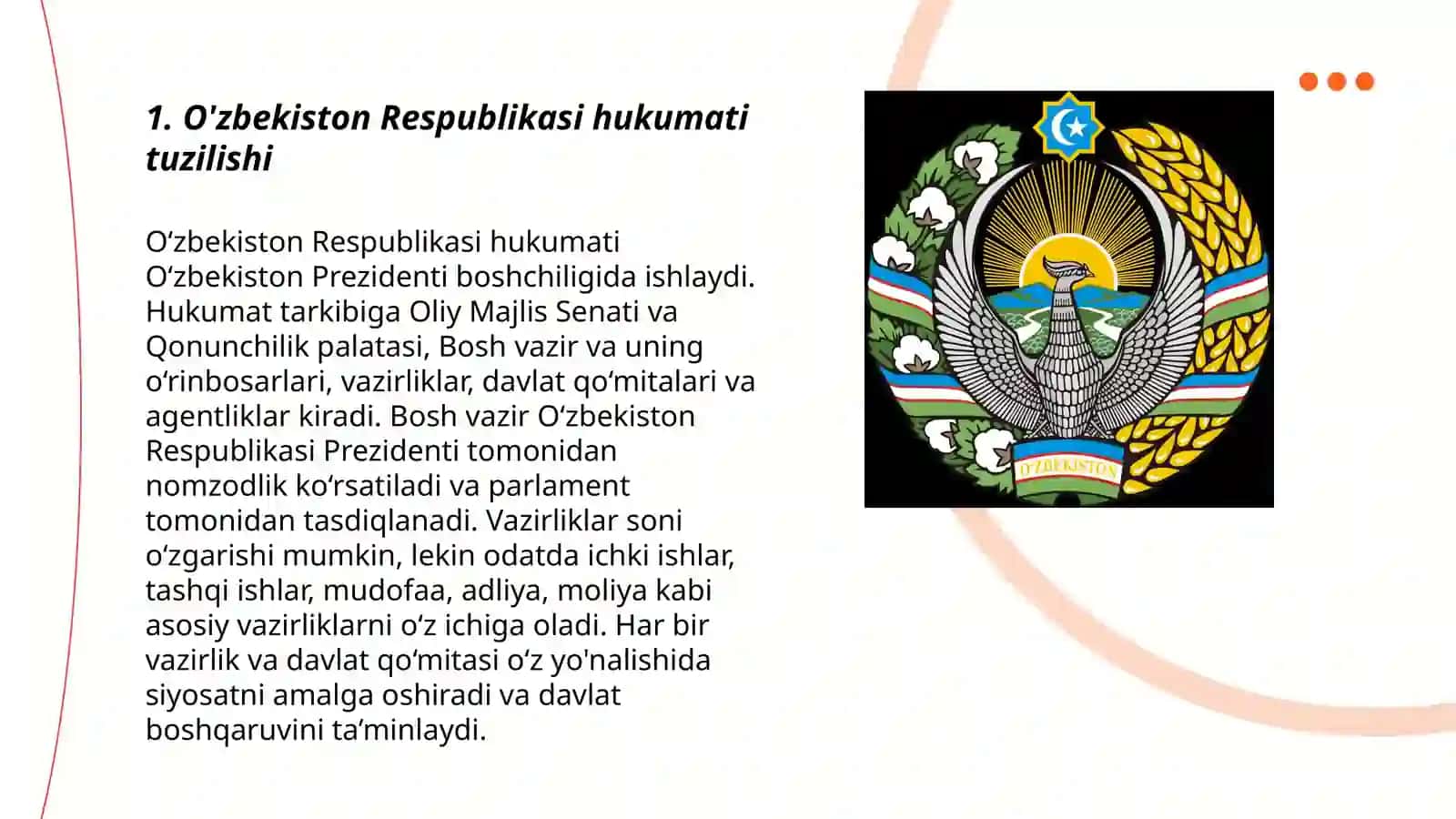 O'zbekiston Respublikasi hukumatini tashkil etish tartibi 3