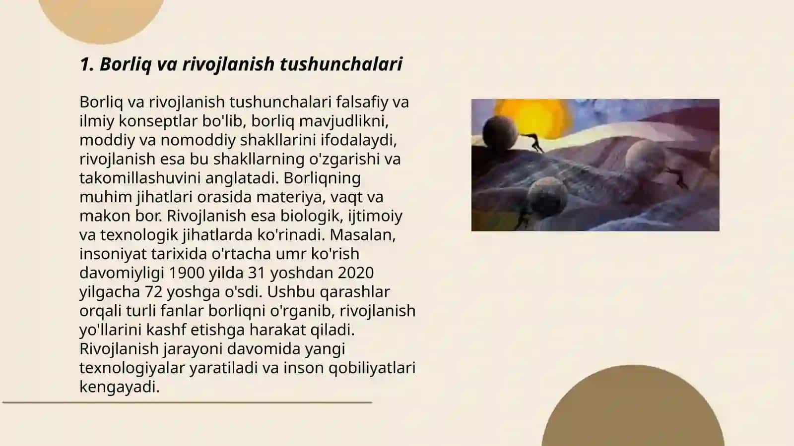 Borliq va rivojlanish falsafasi 3