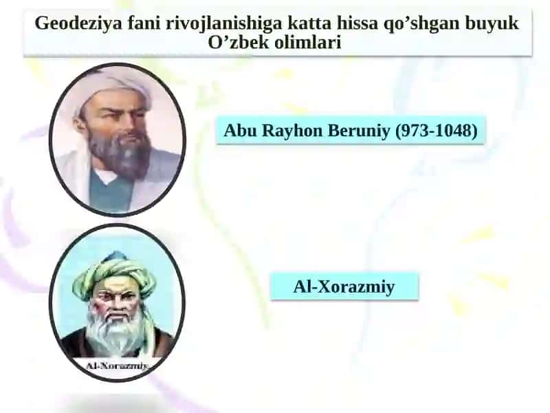 Oliygeodeziya fanidan ma'ruza 3