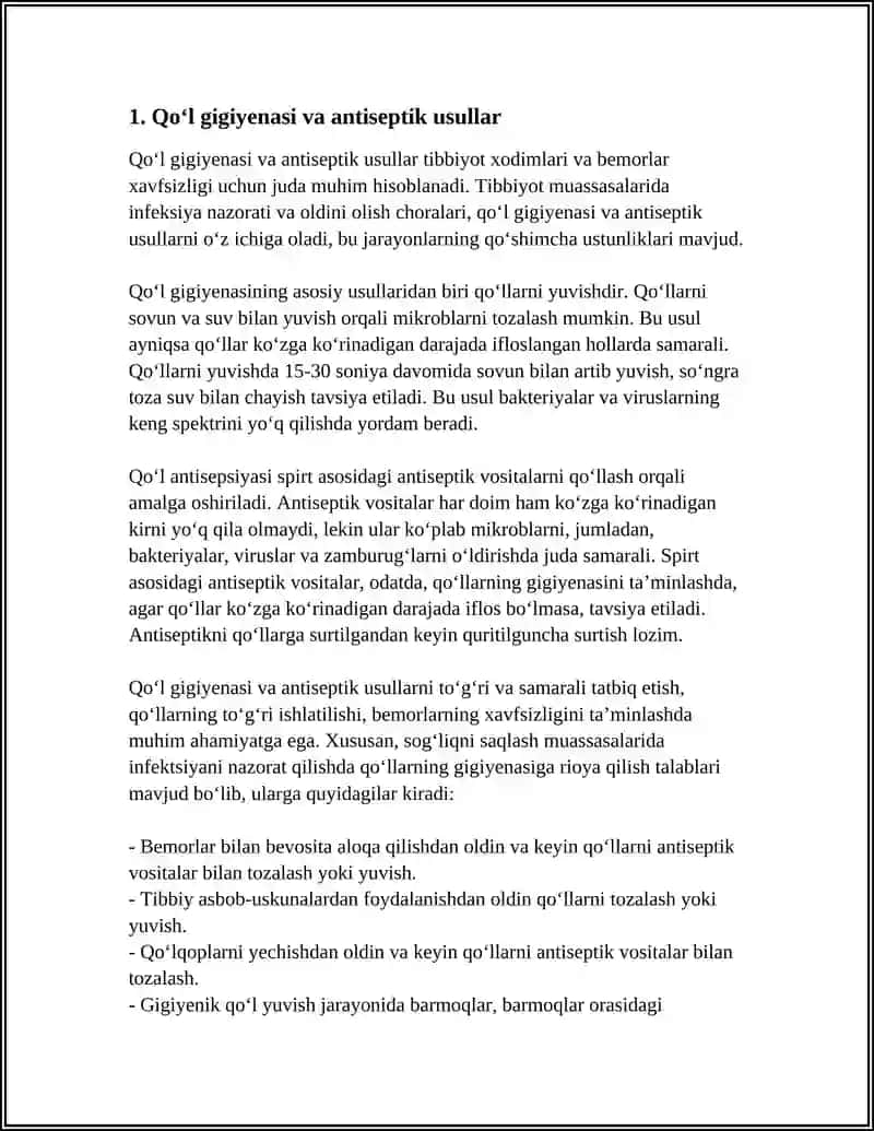 Qo‘l gigiyenasi va antiseptik usullar 3