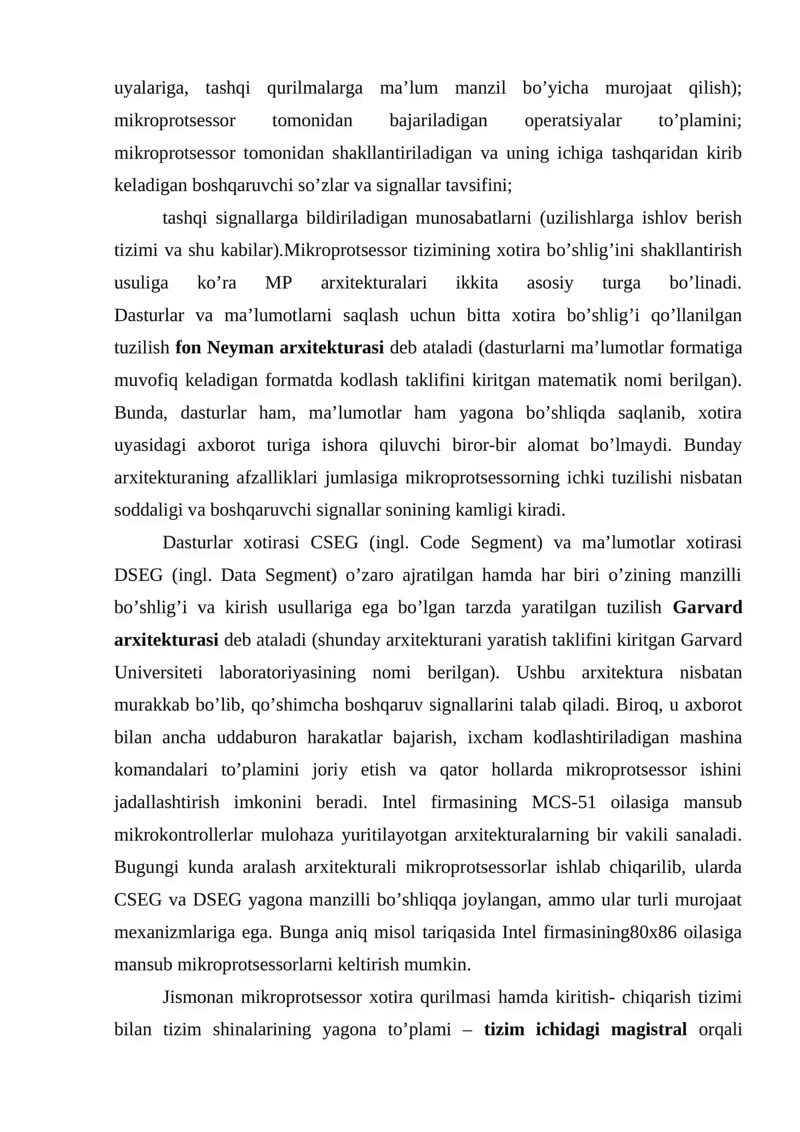 Mikroprosessorlar arxitekturasi 3