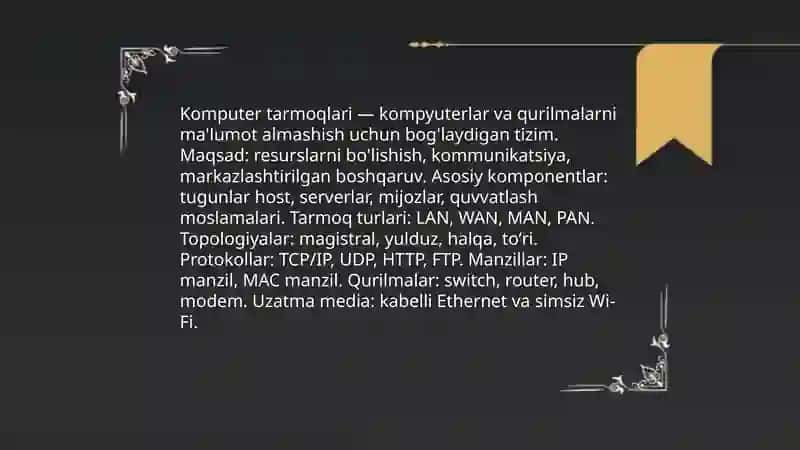 Komputer tarmoqlari 3