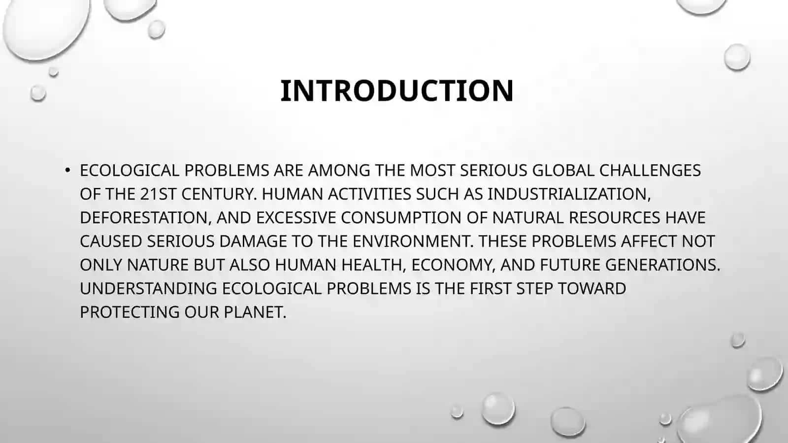 Ecological problems of the world 3