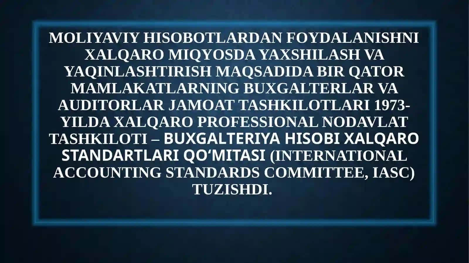 BUXGALTERIYA HISOBI XALQARO STANDARTLARI QO‘MITASI 3