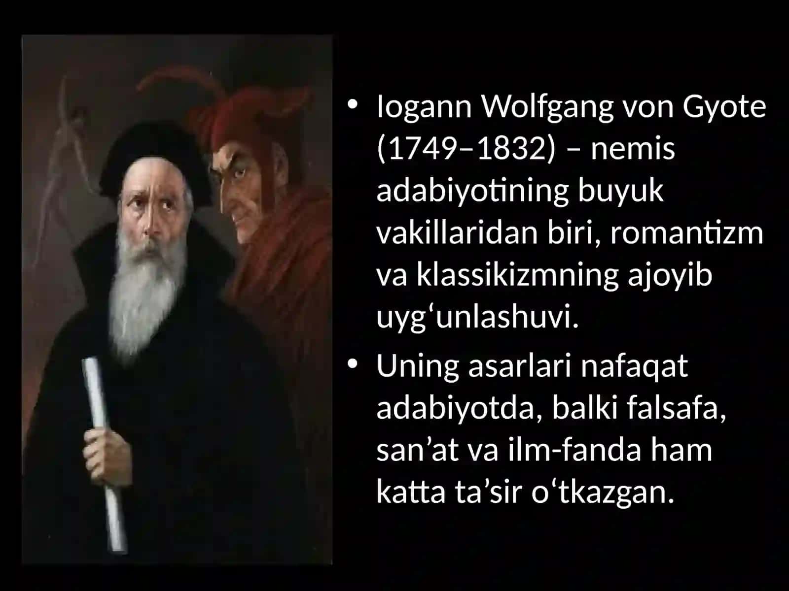 Gyote “Faust” asarida umuminsoniy g`oyalar 3