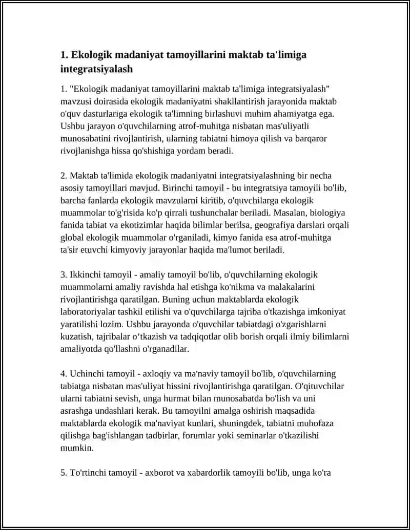EKOLOGIK MADANIYATNI SHAKILLANTIRISH 3
