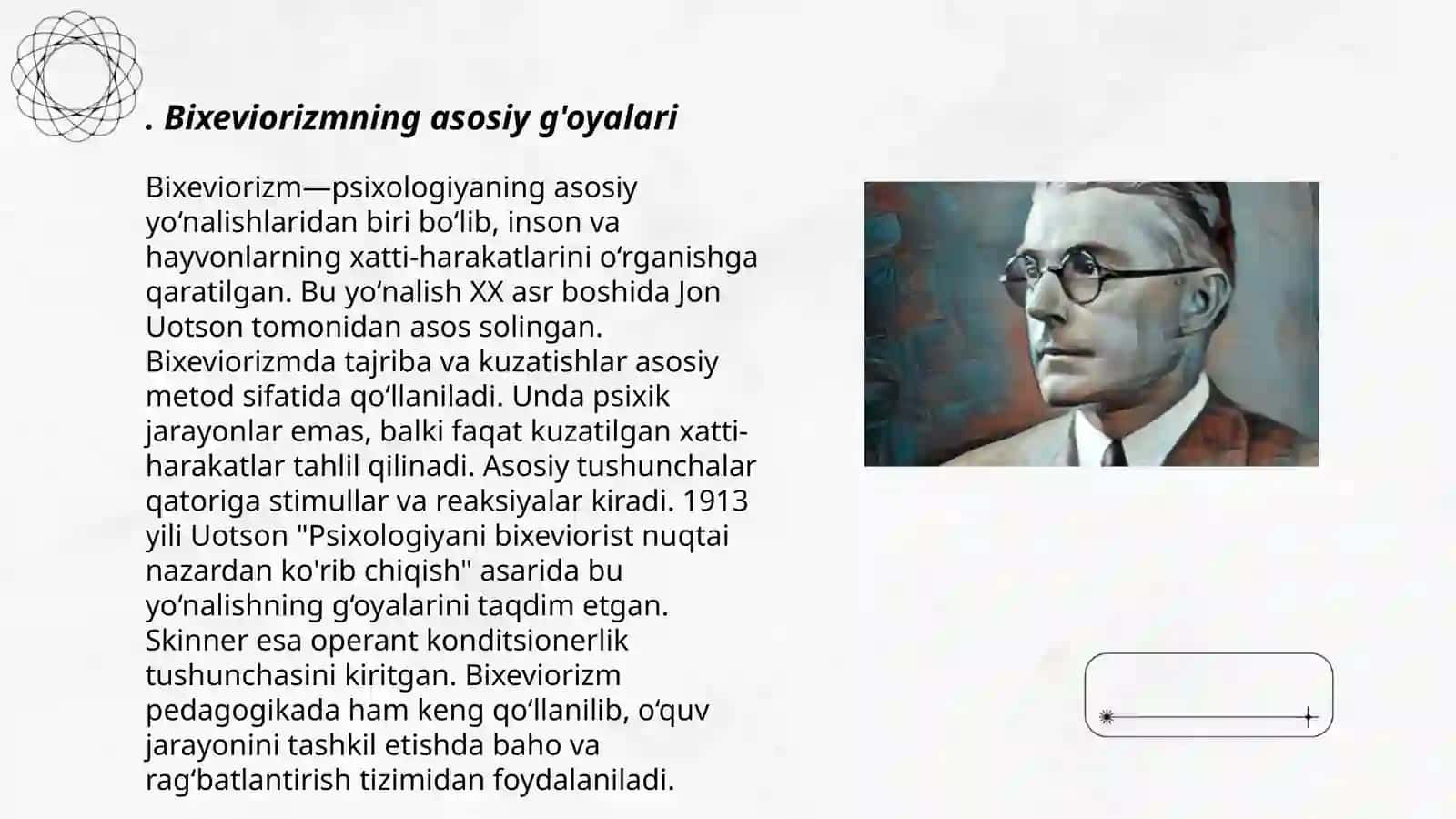 Bixeviorizm yo’nalishi haqida ma’lumot 3