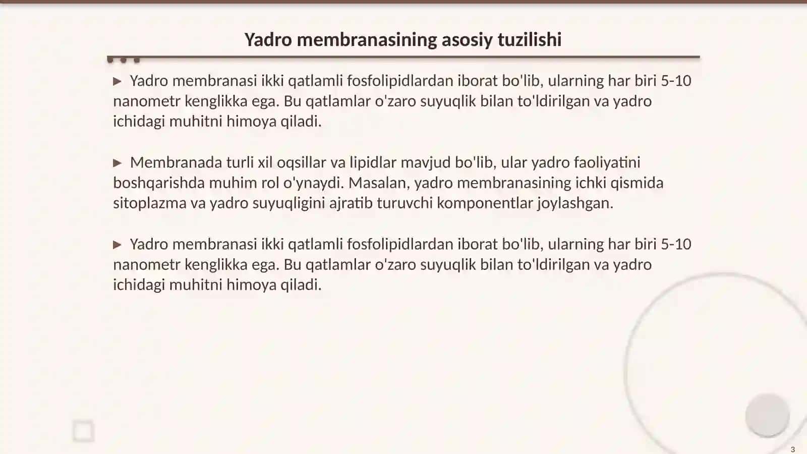 Yadro membranasi va poralarining tuzilishi 3