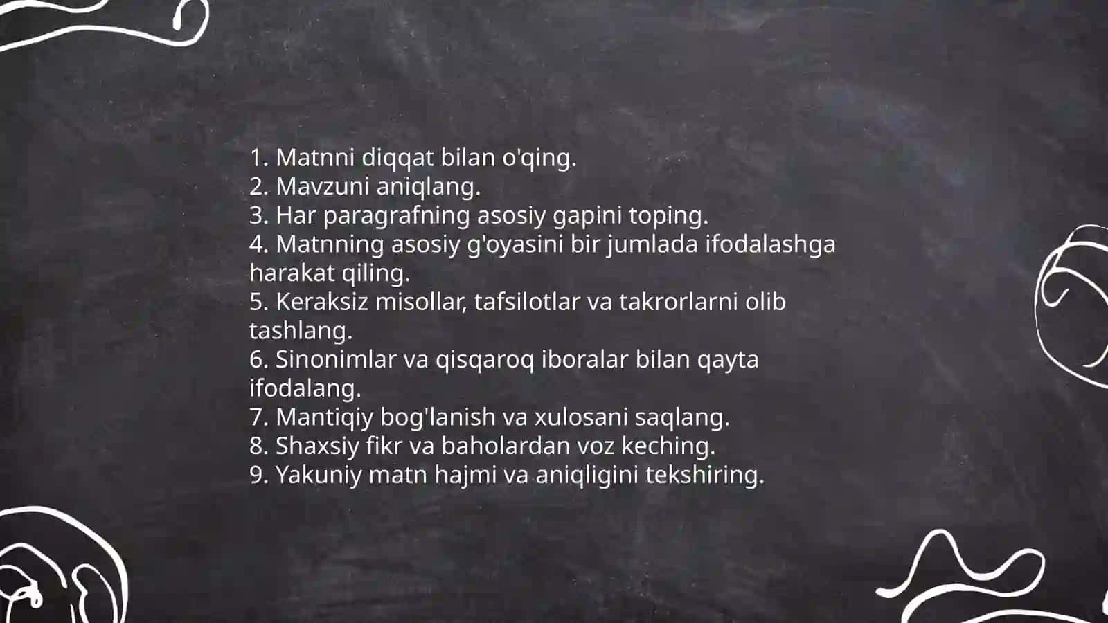 Yozma matnni kengaytirish va qisqartirish 3