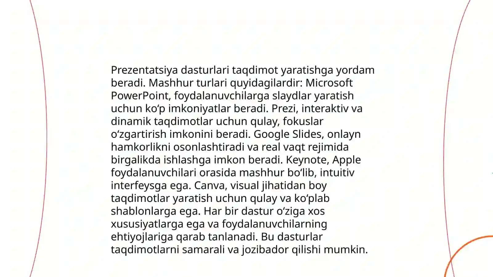 Taqdimotlarni yaratish insturimental vositalari 3