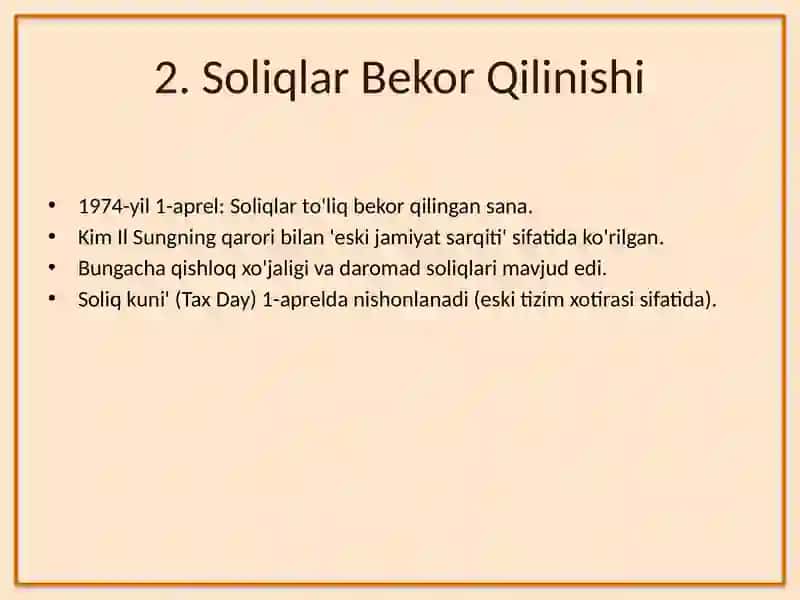 Shimoliy Koreya: Soliq tizimi 3