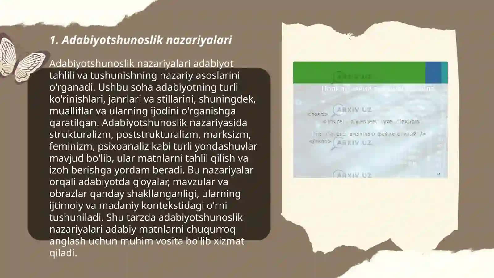Adabiyotshunoslik nazariyalari 3