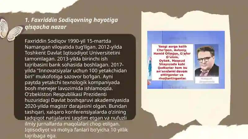 Faxriddin Sodiqov hayoti va ijodi 3