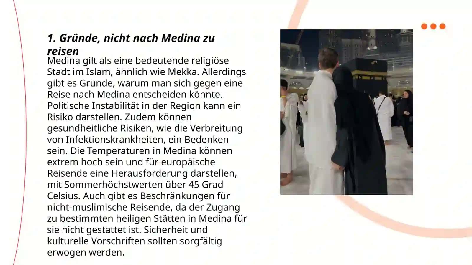 Gründe, nicht nach Medina zu reisen 3