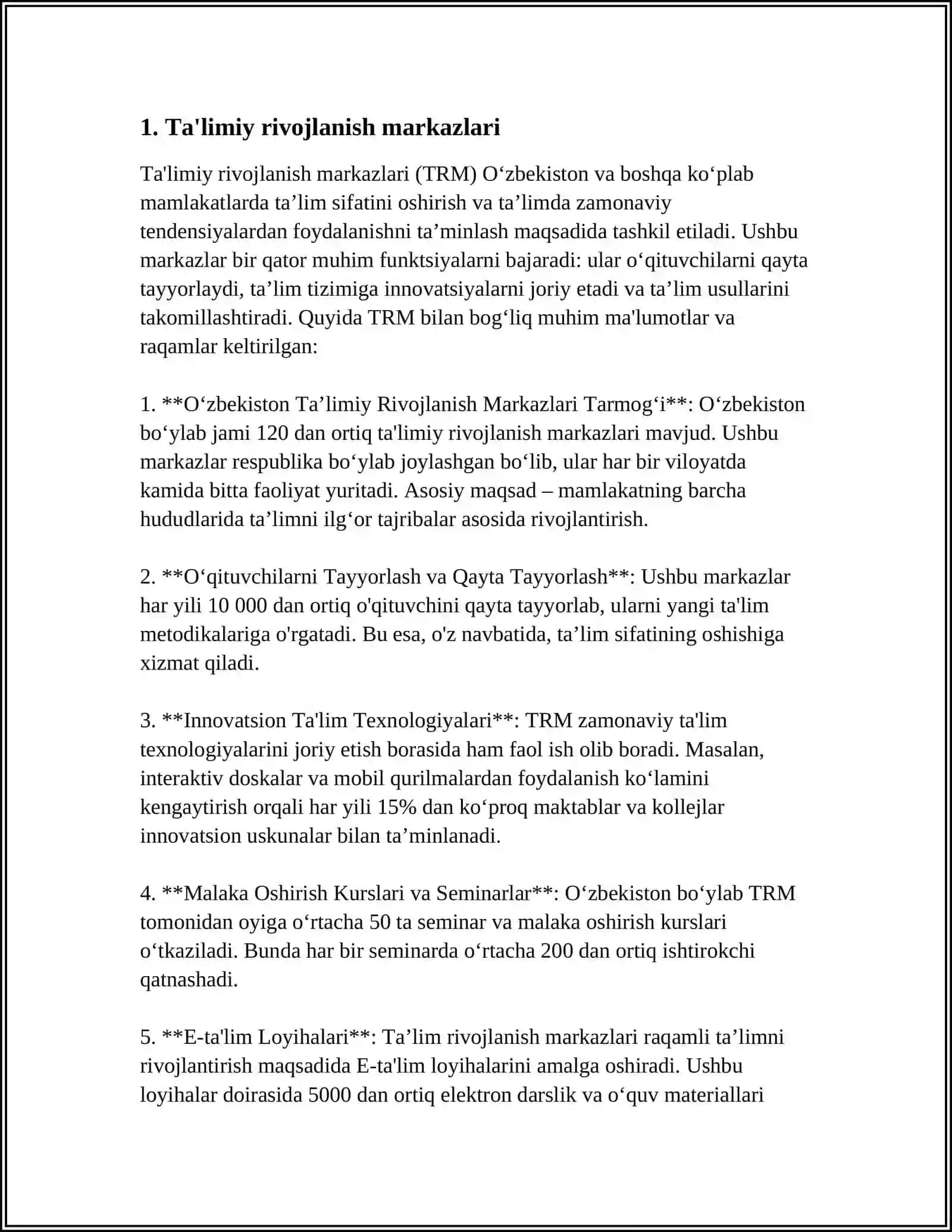 Ta'limiy Rivojlanish Markazlari 3