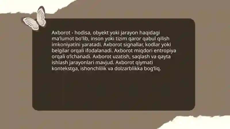 Axborot nima va uning manbalari 3