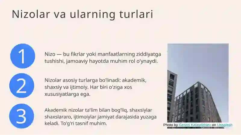 Nizolarning asosiy turlari va ularning sabablari 3