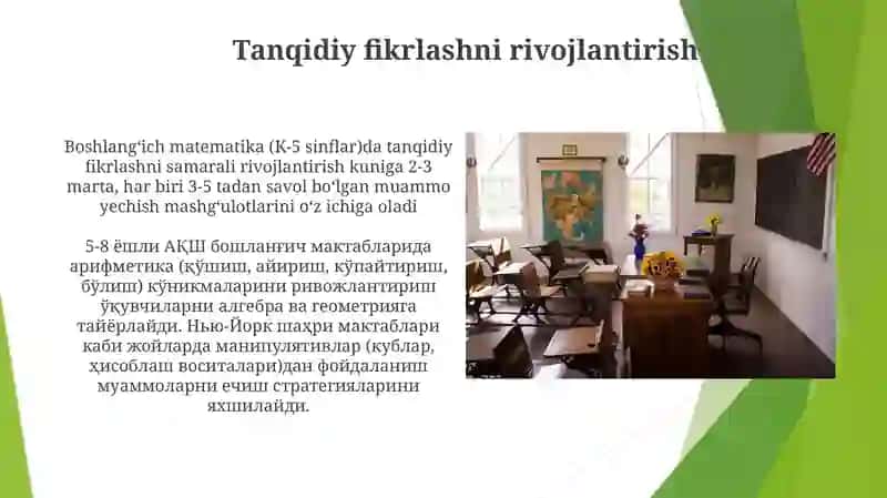 Arifmetik misollar yechish - Boshlang'ich ta'limda matematika fanini o'rgatish 3