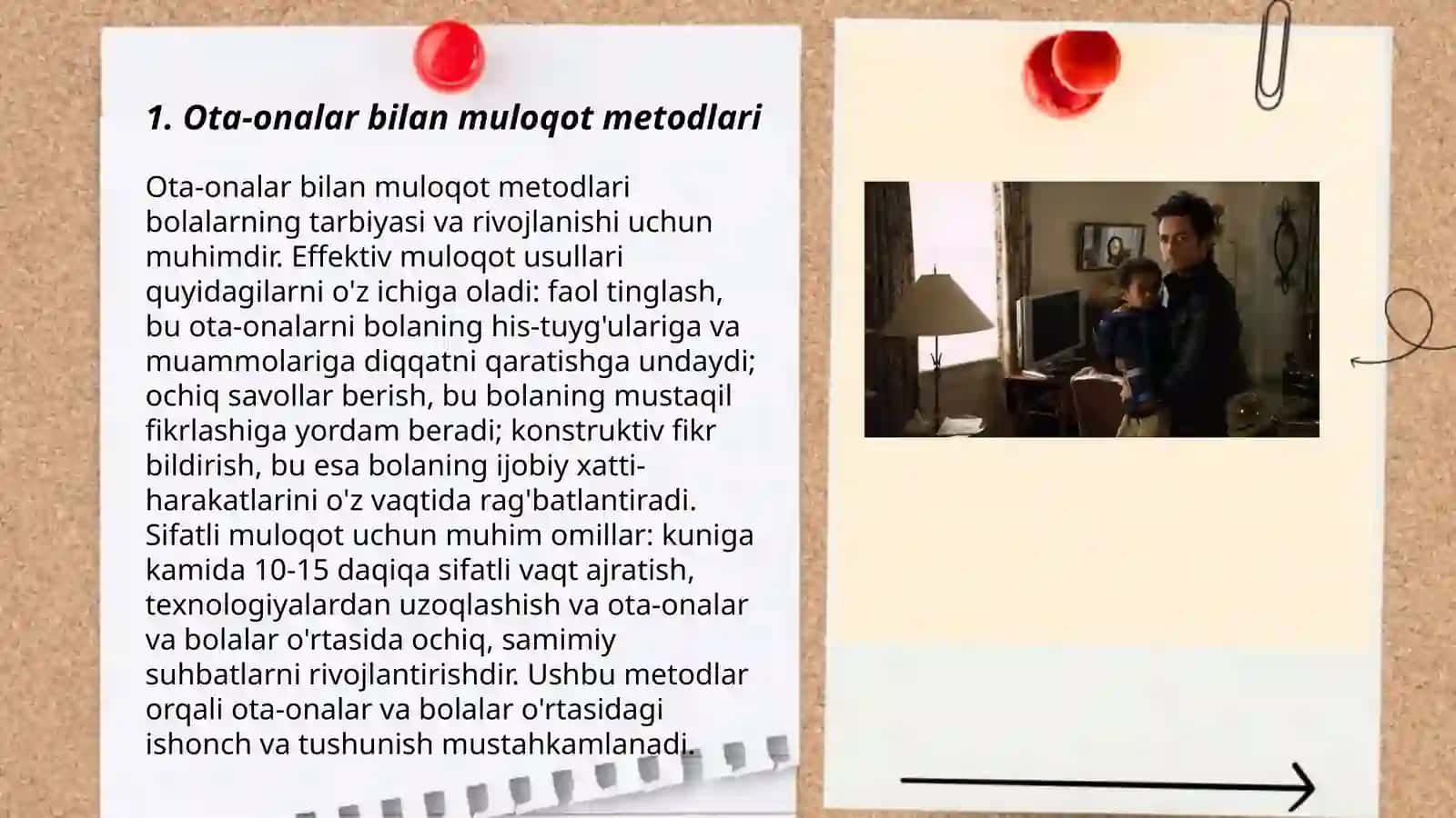 Ota onalar bilan ishlash tizimi 3