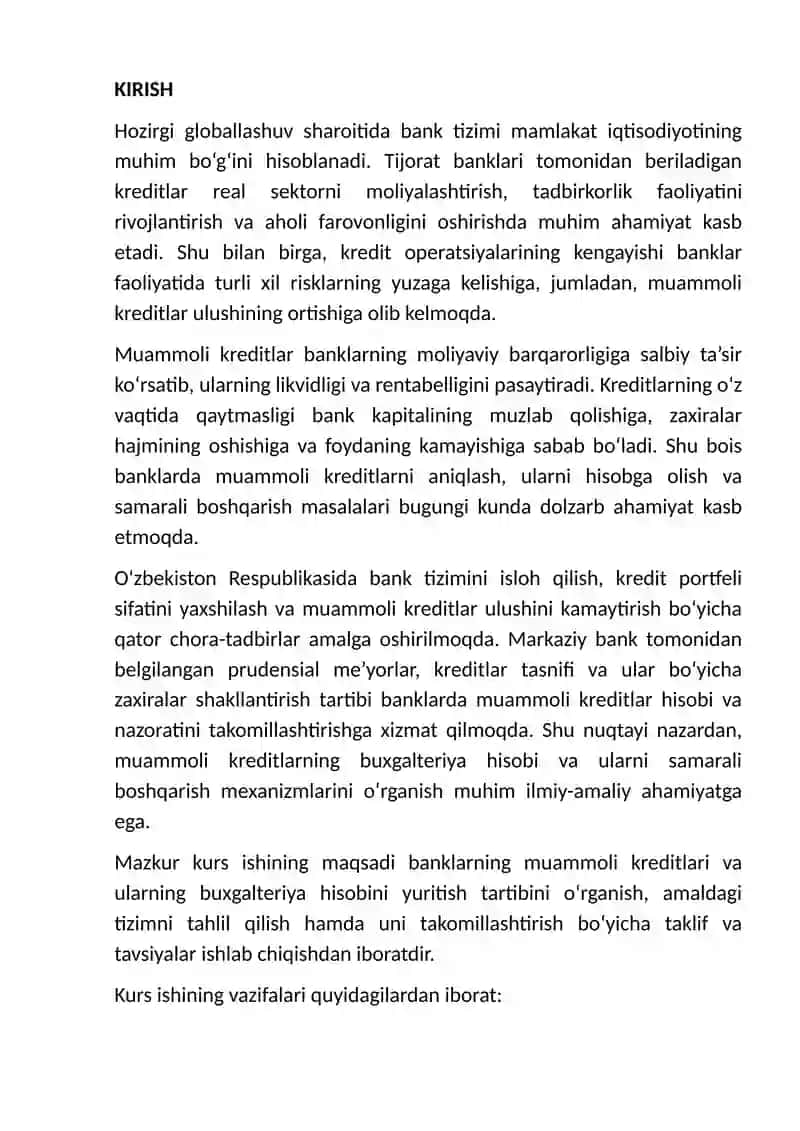Banklarning muammoli kreditlari va ularning hisobi 3