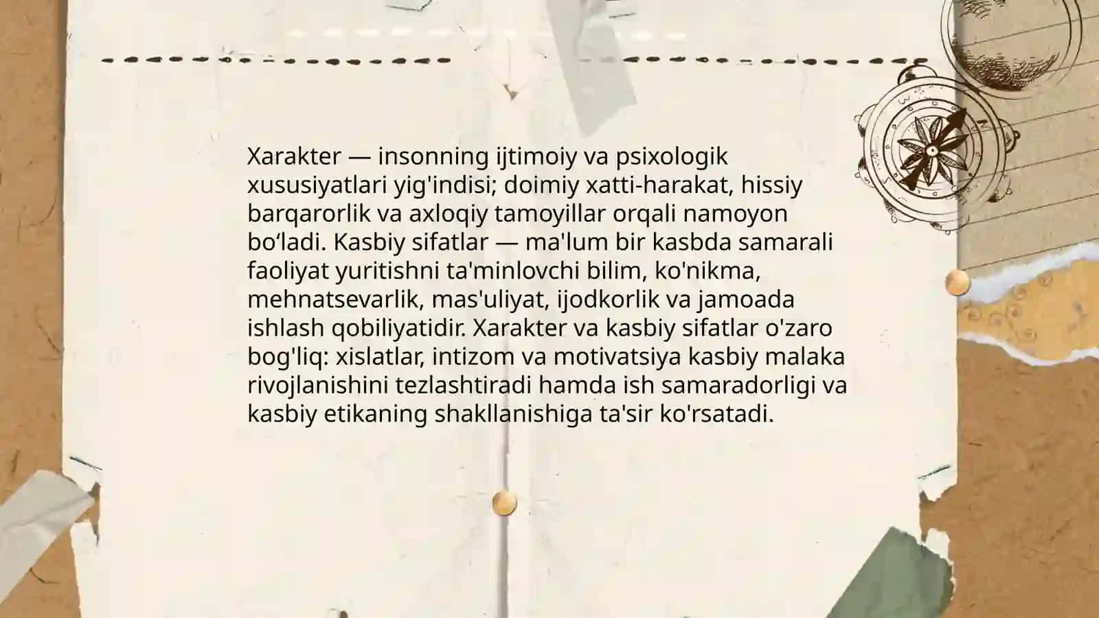 Xarakter va kasbiy sifatlar 3