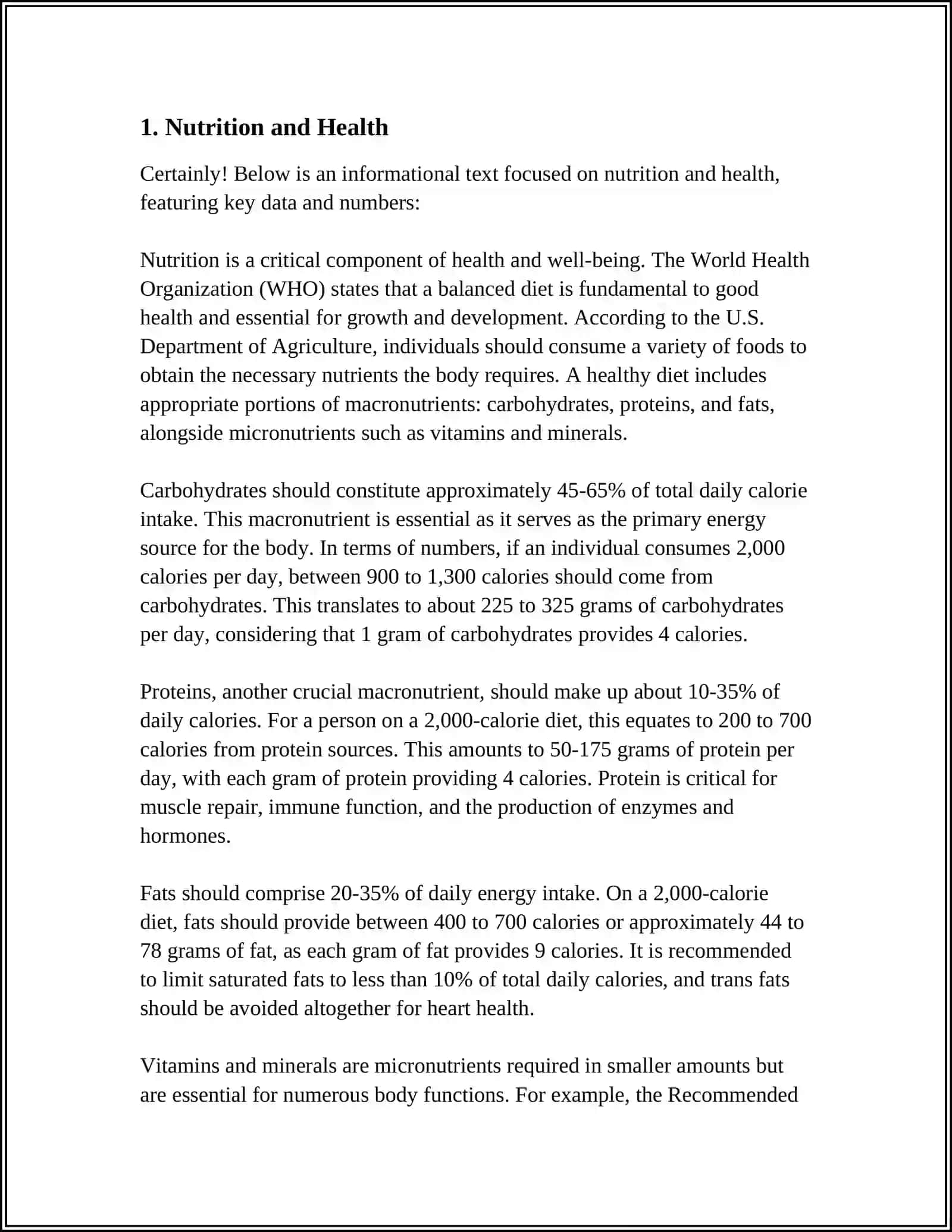 Nutrition and Health 3