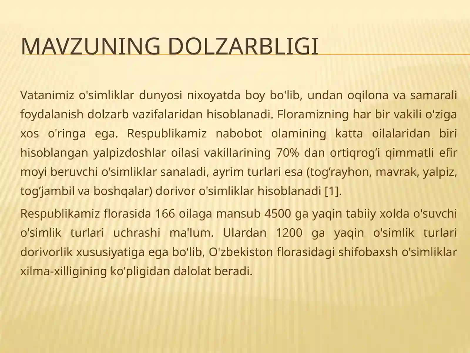 LIMONO'T-MELISSA OFFICINALIS O'SIMLIGI URUG'INING LABORATORIYA TAHLILI 3